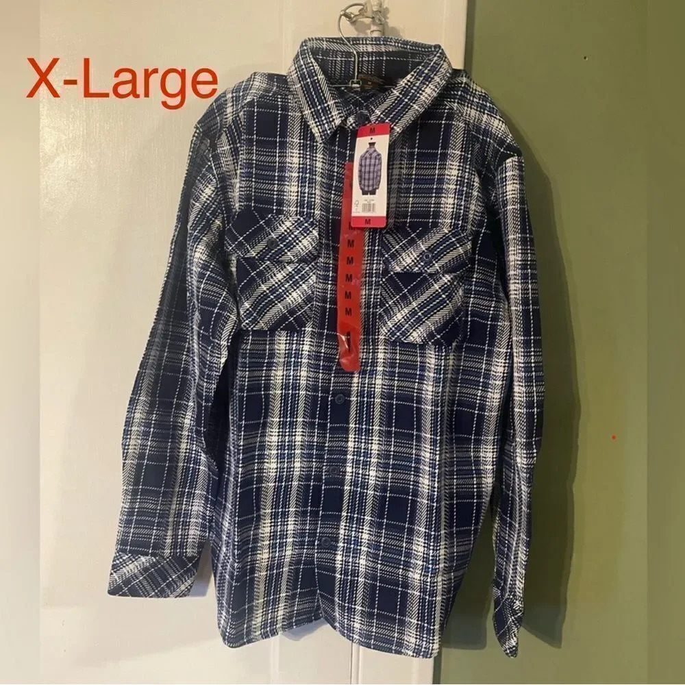 Pacific Trail, Long Sleeve Flannel Shirt Blue X-Large